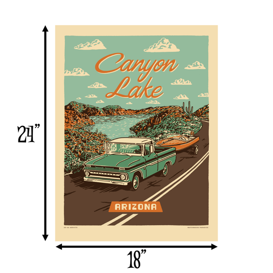 Canyon Lake Travel Poster